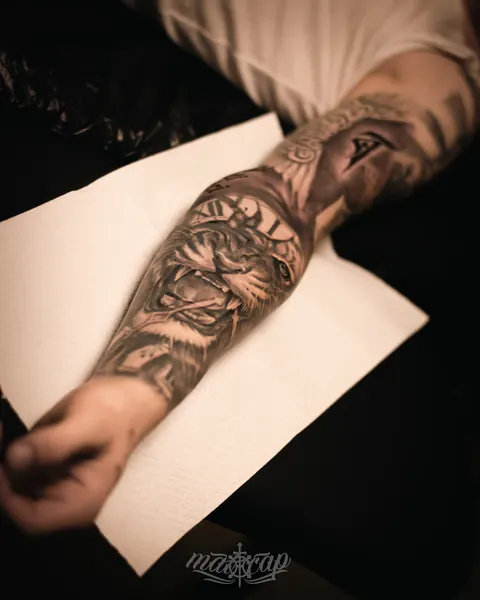 Umetniška tetovaža na koži — Mat Cap Tattoo